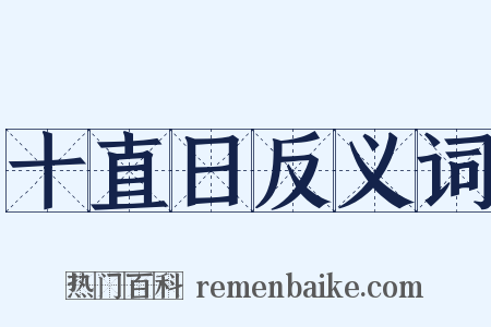 十直日反义词是什么意思的图片